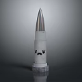 Tall Pointed Rocket Model with Base Structure for Cosmic Space Exploration