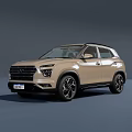 The Modern Beige SUV Featuring Sleek Exterior Design Alloy Wheels and Bold Front Grille