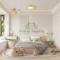 Modern Children's Room Universal Children's Room Children's Bedding Doll 3d model