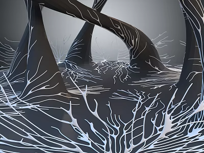 Modern Cartoon Plants 3d model