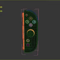 Black And Orange Game Controller With Y X B A Buttons And Joystick For Gaming
