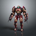 Mecha Warrior Mecha Soldier Machine Armor Mechanical Armor 3d model