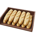 Bread baguette 3d model