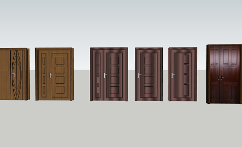 Modern child-mother door 3d model