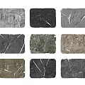 Natural Stone Wood Decorative Slabs With Multiple Colors And Cracked Textures