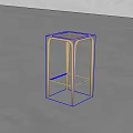 Minimalist Rattan High Stool With Wooden Frame And Round Woven Seat Design