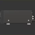 Silver Black Vintage Computer Tape Drive Featuring Multiple Buttons Knobs And Smooth Reflective Surface