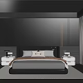 Minotti double bed 3d model