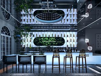 Modern Bar E-Sports Hotel Bar 3d model