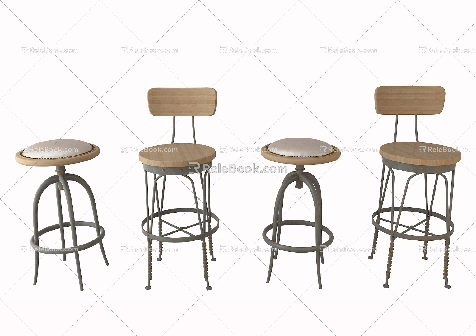 Industrial LOFT Bar Chair model