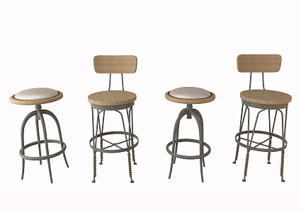 Industrial LOFT Bar Chair 3d model