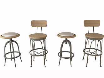 Industrial LOFT Bar Chair 3d model