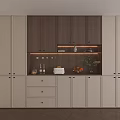 Modern Dual Color Sideboard Cabinet With Warm Built In Lights And Large Storage Space