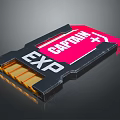CAPTAIN EXP High Speed Memory Card Electronic Storage Device For Digital Data 3d model