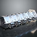 Cartoon Scene Of Transparent Multi Compartment Storage Container With Clear Slots And Shiny Surface