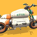 ETTA Concept Motorcycle by Shirokov Design Featuring Green White and Orange Details A-78