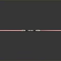 Sci Fi Modern Red Lightsaber Weapon With Black And Silver Hilt And Bright Red Blade