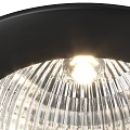 Modern Black Recessed Downlight Spotlight With Transparent Shade And Illuminated Design