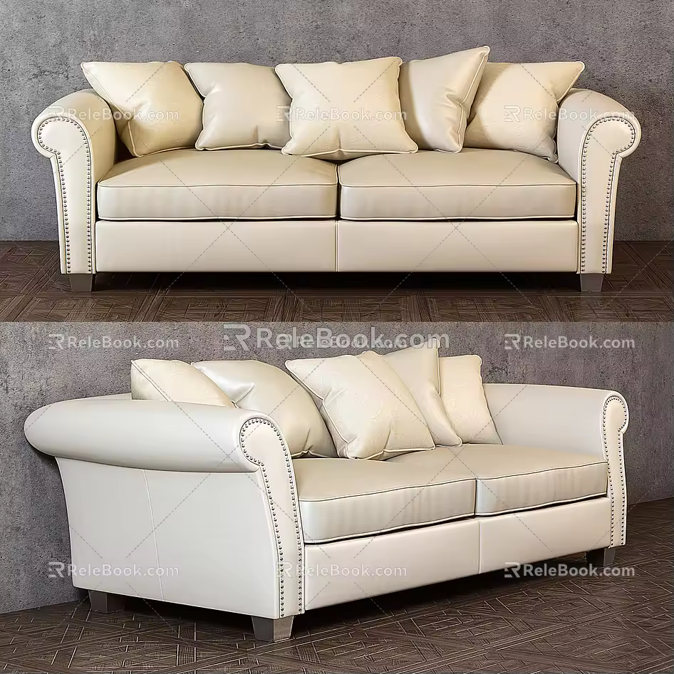 Double sofa 3d model