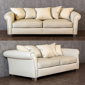 Double sofa 3d model