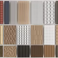 Diverse Decorative Wall Panels With Various Textured Patterns And Colors 3d model