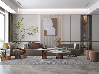 modern living room 3d model