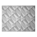 Gray Square Rug with Geometric 3D Pattern for Modern Interior Decor 3d model