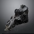 Detailed Ancient Tree Stump with Natural Holes and Textured Grayish Brown Surface