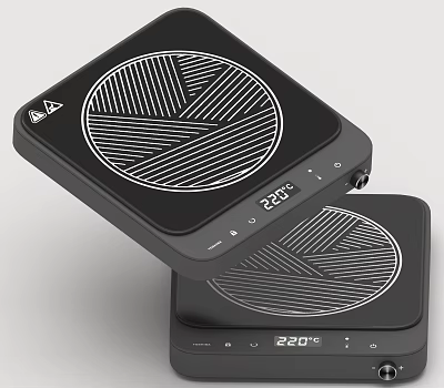Modern Black Induction Cooktops With Digital Temperature Display For Kitchen Use 3d model