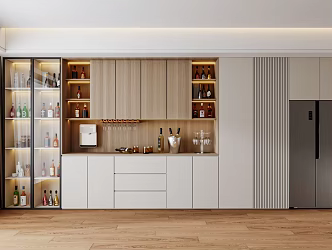 Modern Wine Cabinet Sideboard 3d model