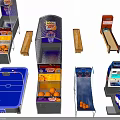 Amusement Equipment With Basketball Shooting Games Air Hockey Tables Bowling Alley Machines And Ball Toss
