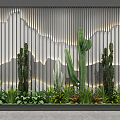 Modern plant landscape gardening sketch 3d model