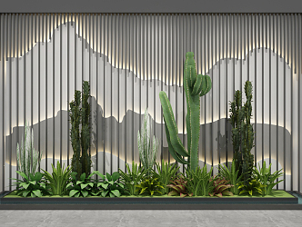 Modern plant landscape gardening sketch 3d model