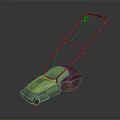 Green Hand Pushed Lawn Mower As Efficient Agricultural Equipment For Grass Cutting