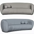 Modern Multiplayer Sofa Curved Sofa 3d model
