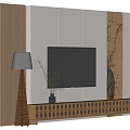 New Chinese TV background wall 3d model