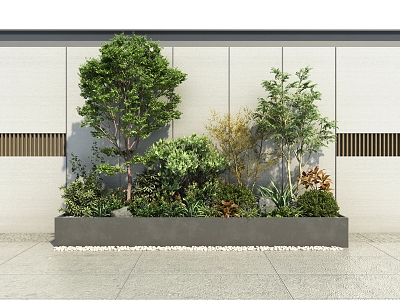 Modern Plant Group Landscape 3d model