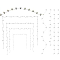 Warm White Decorative String Lights With Curved And Linear Shapes For Home Decoration