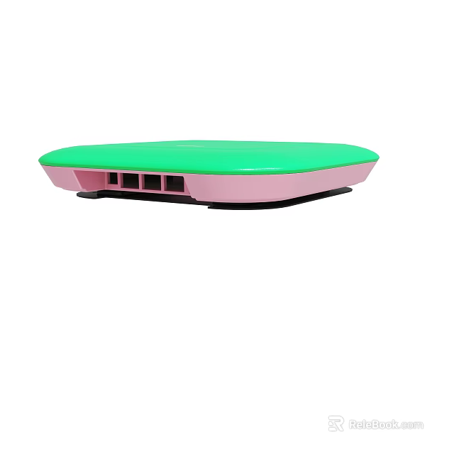 Modern Green Top Pink Base Electronic Device With Side Ports Design 3d model 