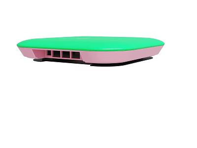 Modern Green Top Pink Base Electronic Device With Side Ports Design 3d model