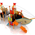 Children Pirate Ship Field Pirate Ship Outdoor Pirate Ship Pirate Ship Multifunctional Pirate Ship 3d model