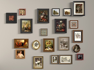 oil painting decorative painting 3d model