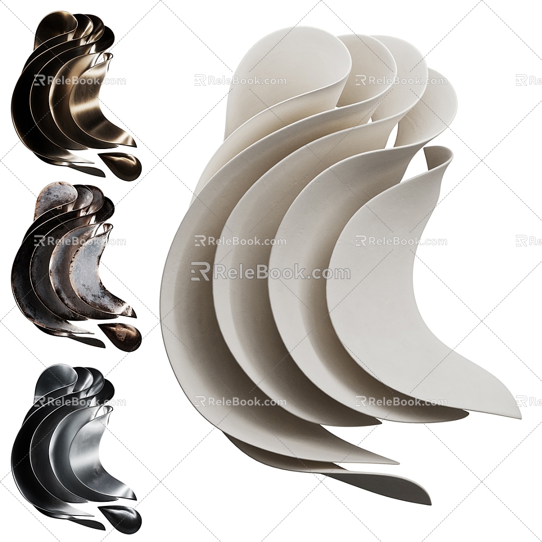 Wall Decoration Pendant Metal Wall Decoration Three-dimensional Wall Decoration 3d model