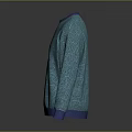 Teal Sweater With Geometric Maze Pattern And Purple Trim For Fashionable Look