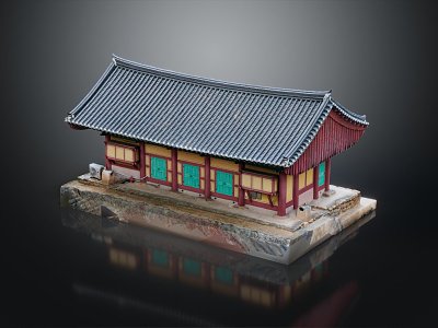 Chinese ancient temple 3d model