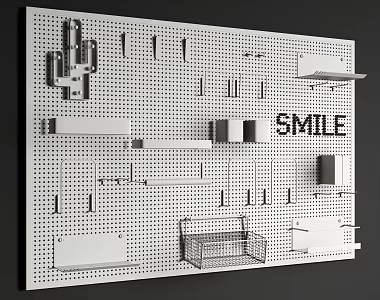 Modern pendant wall decoration pendant hole plate perforated plate storage rack 3d model
