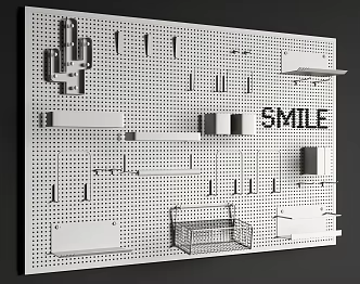 Modern pendant wall decoration pendant hole plate perforated plate storage rack 3d model