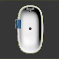Elegant White Clawfoot Bathtub With Blue Towel And Silver Faucet
