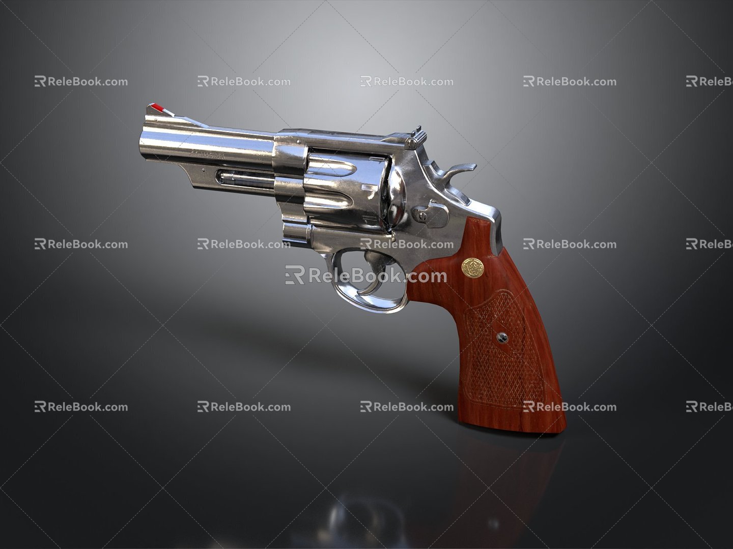 revolver revolver pistol semi-automatic pistol automatic pistol modern weapon hot weapon 3d model