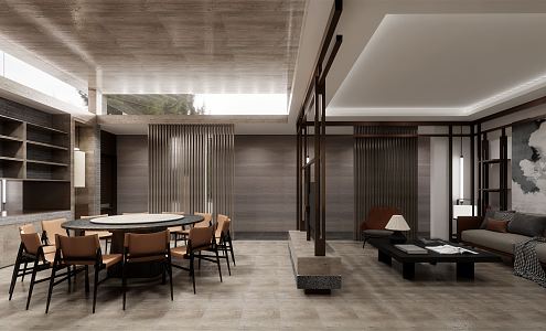 New Chinese-style private room 3d model